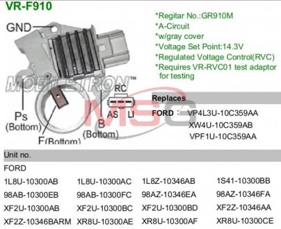 Регулятор генератора MOBILETRON VRF910