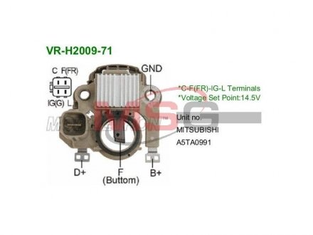 Регулятор напряжения генератора MOBILETRON VRH200971