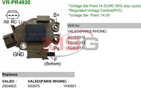 Регулятор генератора MOBILETRON VRPR4920