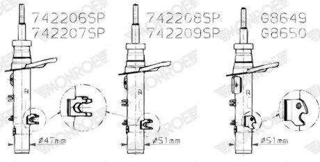 Амортизатор передній MONROE 742206SP
