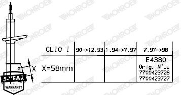 AMORTYZATOR RENAULT P MONROE G7485