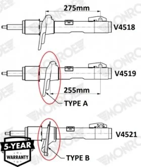 Амортизатор передний MONROE V4518