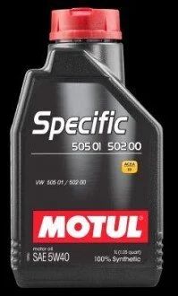Масло моторное синтетическое "Specific 505 01 502 00 505 00 SAE 5W40", 1л MOTUL 101573