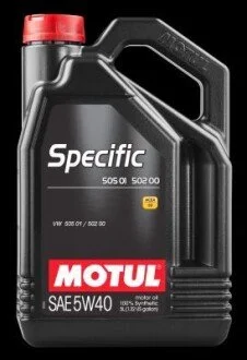 Масло моторне синтетичне "Specific 505 01 502 00 505 00 SAE 5W40&apos;, 5л MOTUL 101575