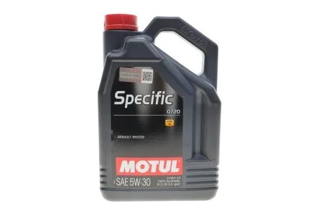 Моторное масло Specific 0720 5W-30 синтетическое 5 л MOTUL 102209