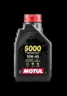 Масло моторное полусинтетическое "5000 4T 10W-40", 1л. (=102776) MOTUL 104054