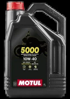 Масло для 4-х тактных двигателей "5000 4T 10W40", 4л MOTUL 104056