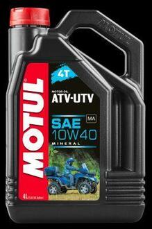Масло для 4-х тактных двигателей минеральное "4T ATV-UTV 10W40", 4 л. MOTUL 105879 (фото 1)