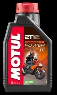 Масло моторное синтетическое "Scooter Power 2T", 1 л (101265=) MOTUL 105881