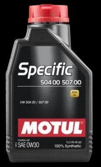 Масло моторное SPECIFIC 504 00 507 00 SAE 0W30 1л MOTUL 107049