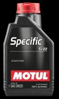 Олива мот 0W20 1L SPECIFIC 5122 Jaguar/Land Rover-STJLR.51.5122 =867601 MOTUL 107304