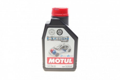 Моторное масло Hybrid 0W-20 синтетическое 1 л MOTUL 333101 (фото 1)