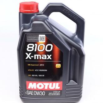 Моторное масло 8100 X-Max 0W-30 синтетическое 5 л MOTUL 347206