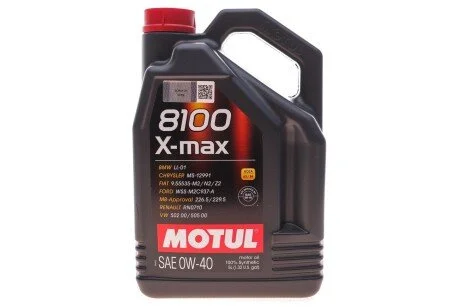 Моторное масло 8100 X-Max 0W-40 синтетическое 5 л MOTUL 348206