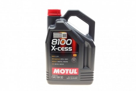 Моторное масло 8100 X-Cess 5W-30 синтетическое 5 л MOTUL 368106