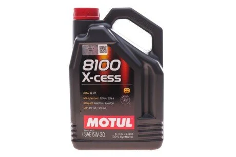 Моторное масло 8100 X-Cess 5W-30 синтетическое 5 л MOTUL 368106