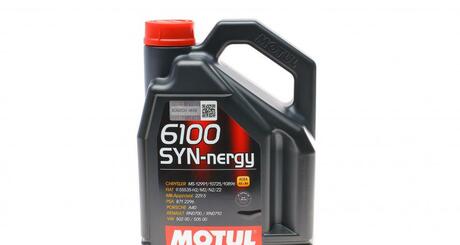 Моторное масло 6100 SYN-nergy 5W-40 полусинтетическое 4 л MOTUL 368350