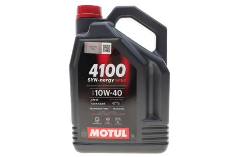 Олива моторна 4100 Syn-nergy Spec 10W40 5L MOTUL 387706 (фото 1)