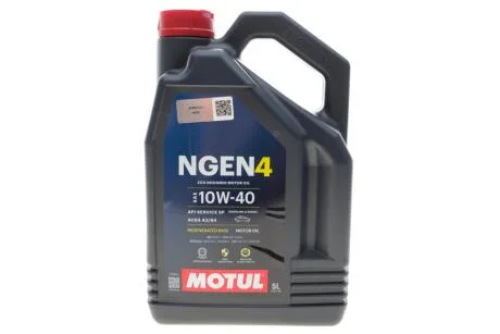 Олива моторна синтетична д/авто NGEN 4 10W40 5L MOTUL 387806 (фото 1)