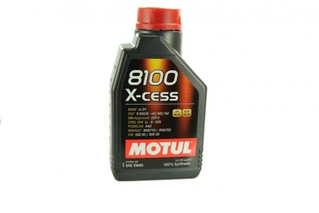 Моторное масло синтетическое MOTUL 8100 X-CESS 5W40 1L (фото 1)