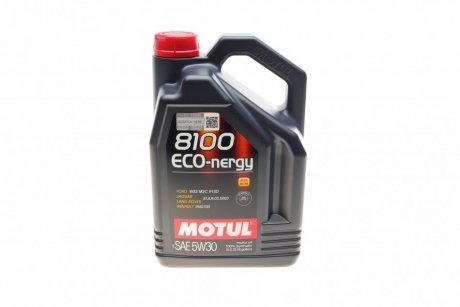 Моторное масло 8100 Eco-Nergy 5W-30 синтетическое 5 л MOTUL 812306