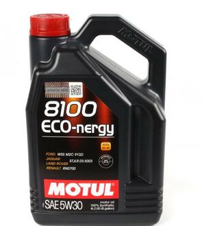 Моторна олія 8100 Eco-Nergy 5W-30 синтетична 4 л MOTUL 812307 (фото 1)