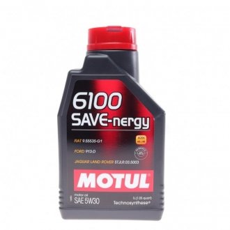 Моторное масло 6100 Save-Nergy 5W-30 синтетическое 1 л MOTUL 812411 (фото 1)
