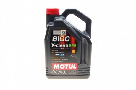 Моторное масло 8100 X-clean EFE 5W-30 синтетическое 5 л MOTUL 814051