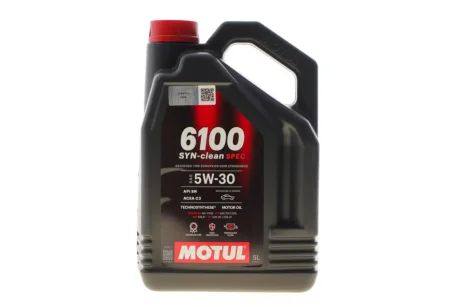 Олива моторна Technosynthese д/авто 6100 Syn-clean Spec 5W30 5L MOTUL 814351