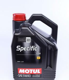 Моторное масло Specific LL-04 5W-40 синтетическое 5 л MOTUL 832706 (фото 1)