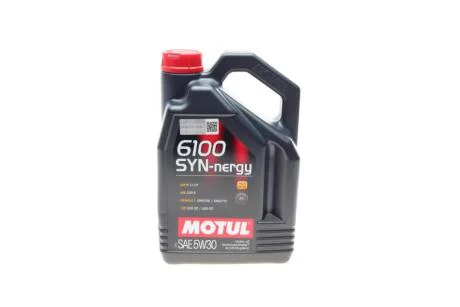 Моторное масло 6100 SYN-nergy 5W-30 синтетическое 4 л MOTUL 838350