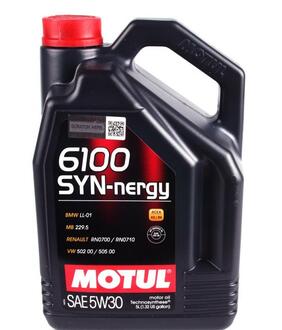 Моторна олія 6100 SYN-nergy 5W-30 синтетична 5 л MOTUL 838351