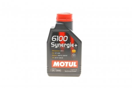 Моторное масло 6100 Synergie+ 10W-40 полусинтетическое 1 л MOTUL 839411