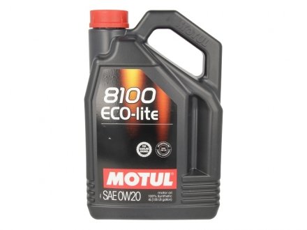 Моторна олія 8100 Eco-Lite 0W-20 синтетична 4 л MOTUL 841154 (фото 1)