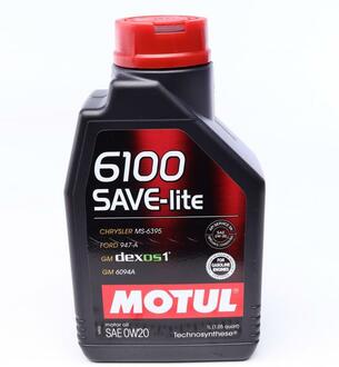 Моторна олія 6100 Save-Lite 0W-20 синтетична 1 л MOTUL 841211 (фото 1)