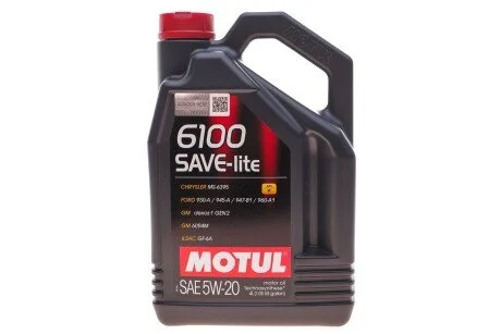 Моторна олія 6100 Save-Lite 5W-20 синтетична 4 л MOTUL 841350