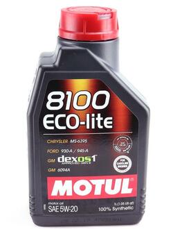 Моторное масло 8100 Eco-Lite 5W-20 синтетическое 1 л MOTUL 841411 (фото 1)
