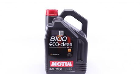 Моторное масло 8100 Eco-Clean 5W-30 синтетическое 5 л MOTUL 841551 (фото 1)