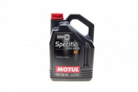Моторное масло Specific 505 01 502 00 5W-40 синтетическое 5 л MOTUL 842451 (фото 1)