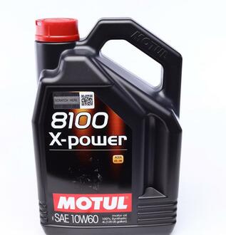 Моторное масло 8100 X-Power 10W-60 синтетическое 4 л MOTUL 854841