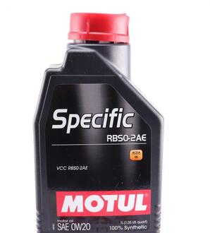 Моторное масло Specific RBS0-2AE 0W-20 синтетическое 1 л MOTUL 867411 (фото 1)