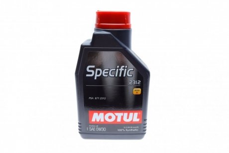 Моторное масло Specific 2312 0W-30 синтетическое 1 л MOTUL 867511 (фото 1)