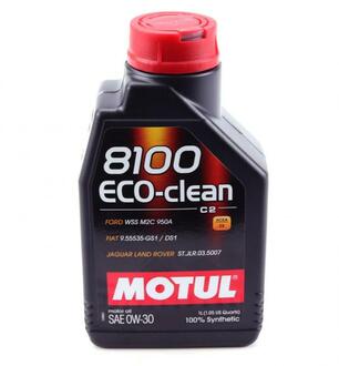 Моторна олія 8100 Eco-Clean 0W-30 синтетична 1 л MOTUL 868011 (фото 1)