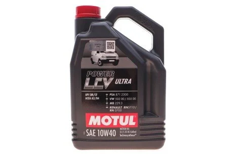 Моторное масло Power LCV Ultra 10W-40 полусинтетическое 5 л MOTUL 874151