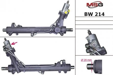 Рульова рейка з ГПК нова BMW 6 E63-64 04-11, BMW 5 E60-61 03-10 MSG BW214