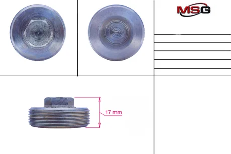 Гайка бокового підтиску ГПК FORD S-MAX 2006-,FORD Galaxy 2006-,FORD Mondeo IV 2007- MSG FO228NUTS