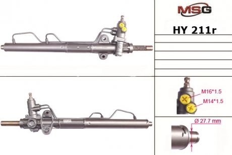 Рульова рейка з ГПК відновлена HYUNDAI Sonata EF 98-04; KIA Magentis EF 00-05 MSG HY211R