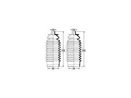Пильовик рульової рейки JAGUAR XJ40 1986-1994 MSG JA201DUSTER