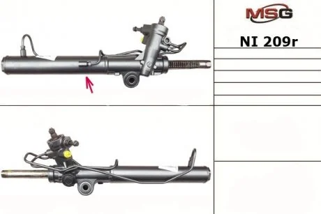 Рульова рейка з ГПК відновлена Nissan Murano 02-08 MSG NI209R