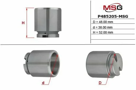Поршеня гальм. суппорта зад. Ford Tranzit 2.TDCi 02 - (48x52) MSG P485205-MSG
